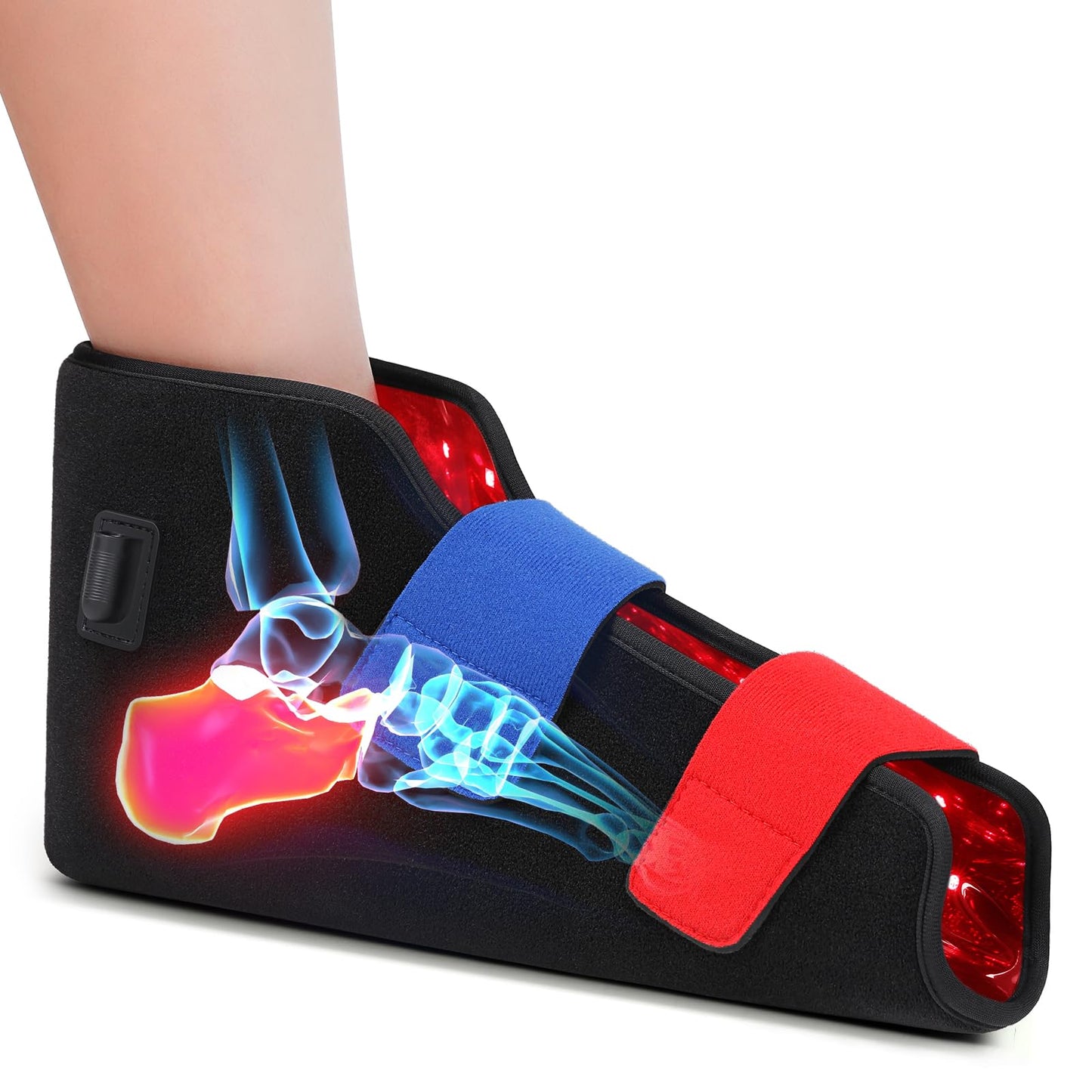LIGHTIUM Red Light Therapy for Feet – FSA Eligible HSA Infrared Light Therapy Foot Wrap with 660nm Red & 850nm Near Infrared LEDs, Heat Therapy & Timer for Neuropathy, Joint, Ankle, Heel & Daily Foot Pain Relief(Corded)