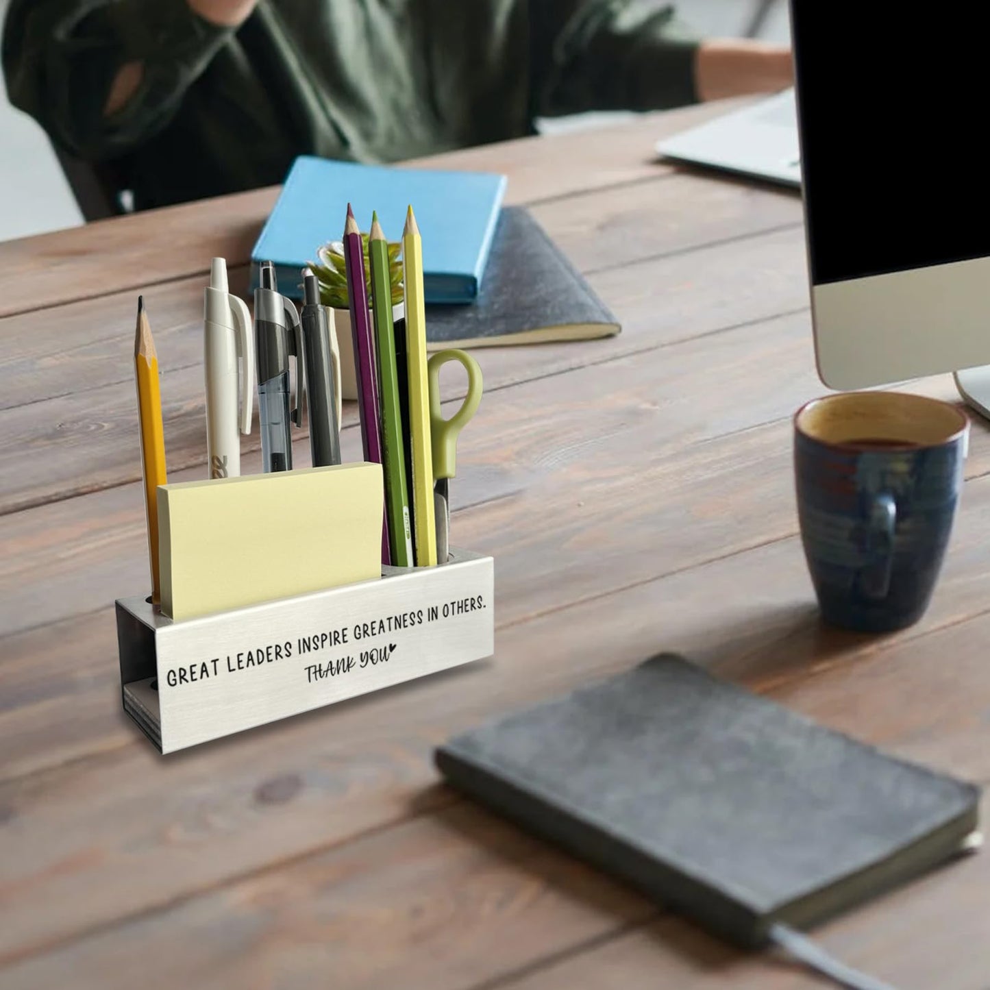 vizuzi Leadership Gifts for Women, Men, Leader Pencil Holder, Leader Appreciation Thank You Gifts, Team Women Leader Boss Day Birthday Gifts Office Cubicle Desk Pencil Holders & Pen Holders Zgg10
