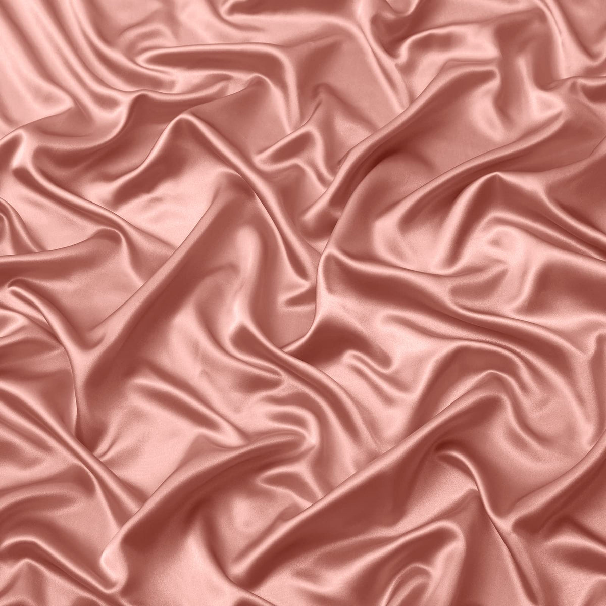 VACVELT 3pcs Extra Deep Pocket Satin Fitted Sheet Set King Bed Set, Rose Gold Bottom Sheet Fit 18-24 Inch Deep Pocket Mattress, Silky Bedding Set Soft & Ultra Deep Fitted Sheet & 2 Pillowcase