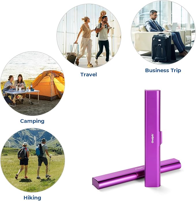 Aluminum Toothbrush Travel Case, Portable Travel Toothbrush Holder, Durable