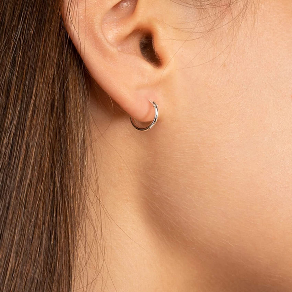 EPIRORA Silver Hoop Earrings- Cartilage Earring Small Hoop Earrings for Women Men,4 Pairs of Hypoallergenic 925 Sterling Silver Tragus Earrings (8mm*4, Silver&Gold)