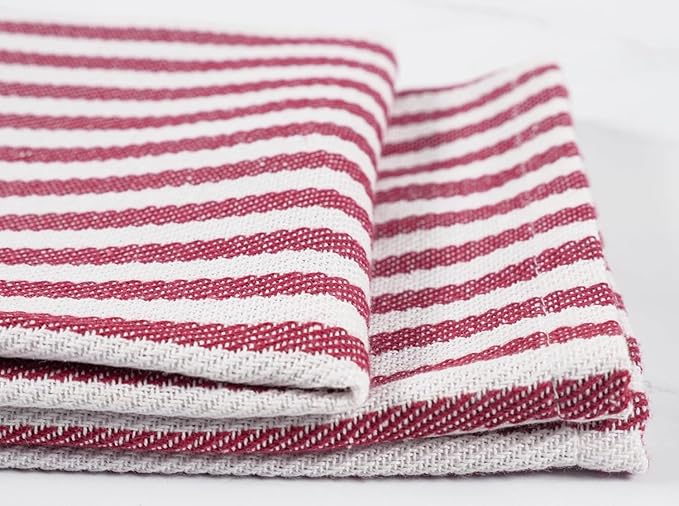 KAF Home Premium Kitchen Towels, Large 100% Cotton, Flat & Terry Absorbent Dish