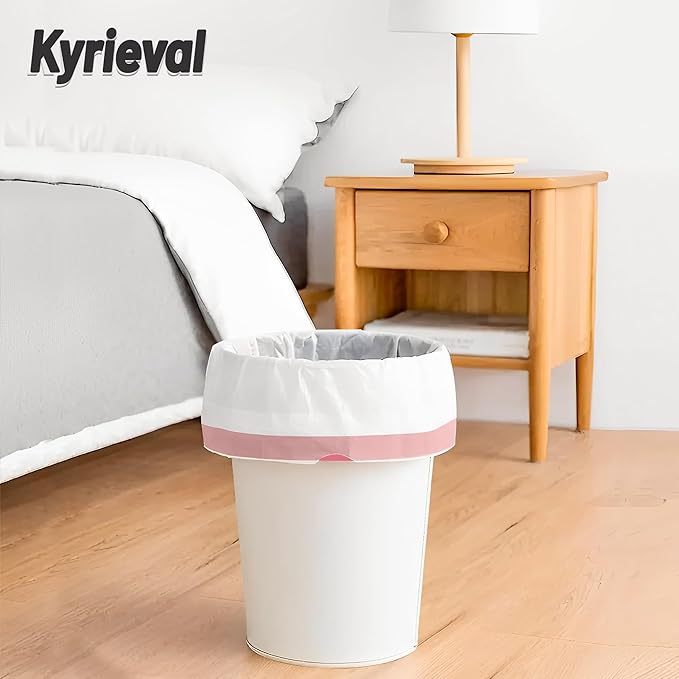 8 Gallon White Drawstring Trash Bags