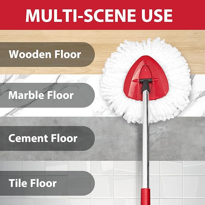 Spin Mop Replacement Set for O-Ceda EasyWring 1-Tank System, Includes 2 Mop