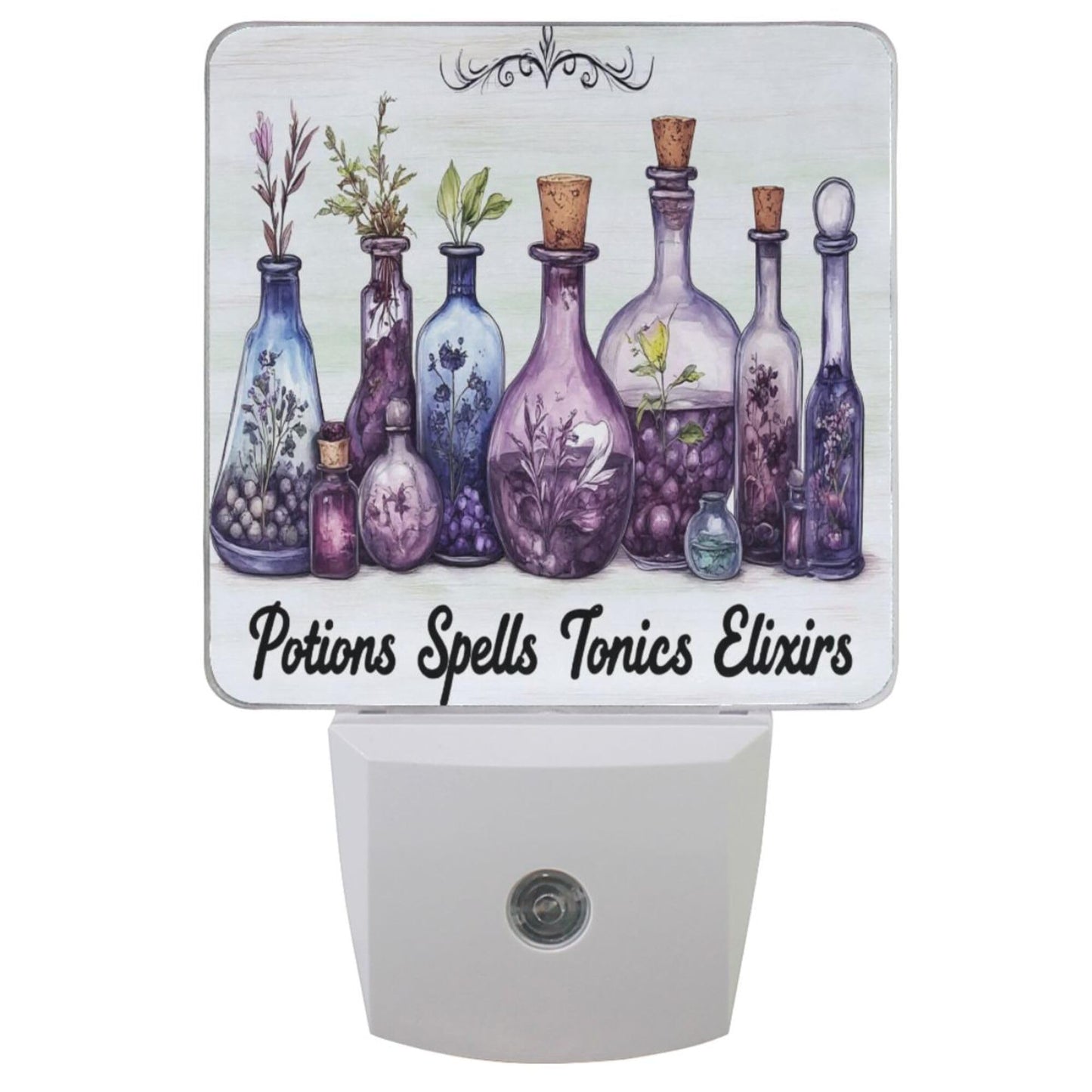 Wamika Witch Potions LED Sensor Night Light Set of 2 Spooky Halloween Table Desk Lamps with Adjustable Brightness Eye-Caring for Home Bedroom Office Parlour
