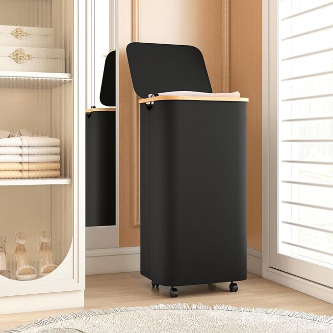 Yecaye 100L Large Capacity Laundry Hamper – Foldable Rolling Laundry Basket