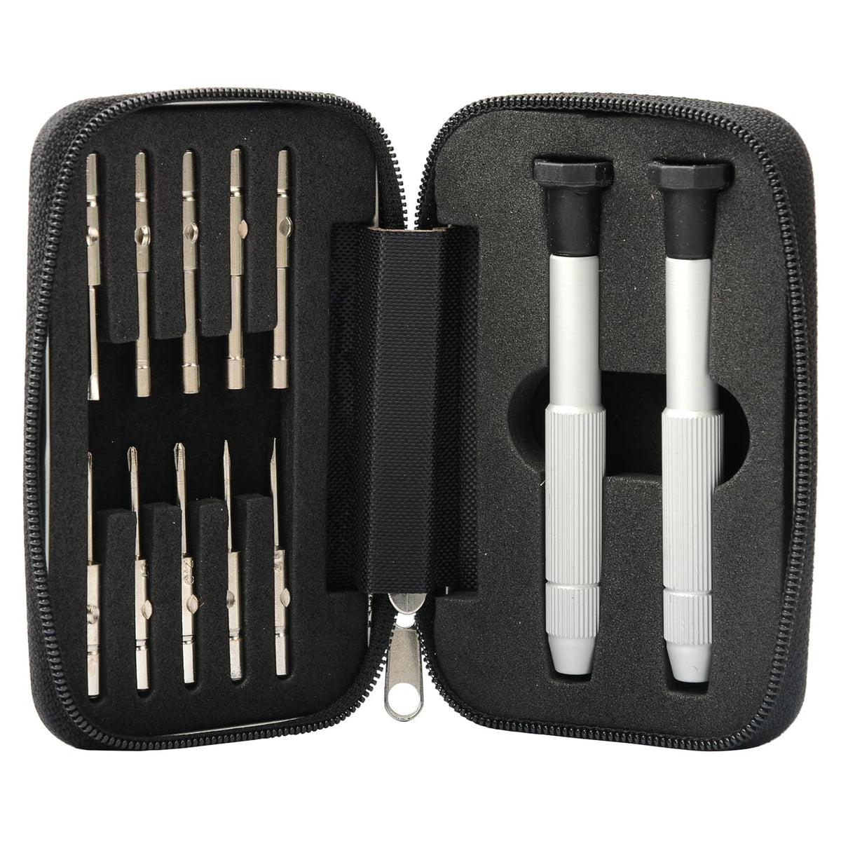 CJRSLRB Screwdrivers Kit Repair Tool for Eyeglass/Glasses/Watch/Cellphone/Clock 12-Pieces Eyeglass Repair Tools Kit Precision Mini Screwdriver Set (Travel Pocket)