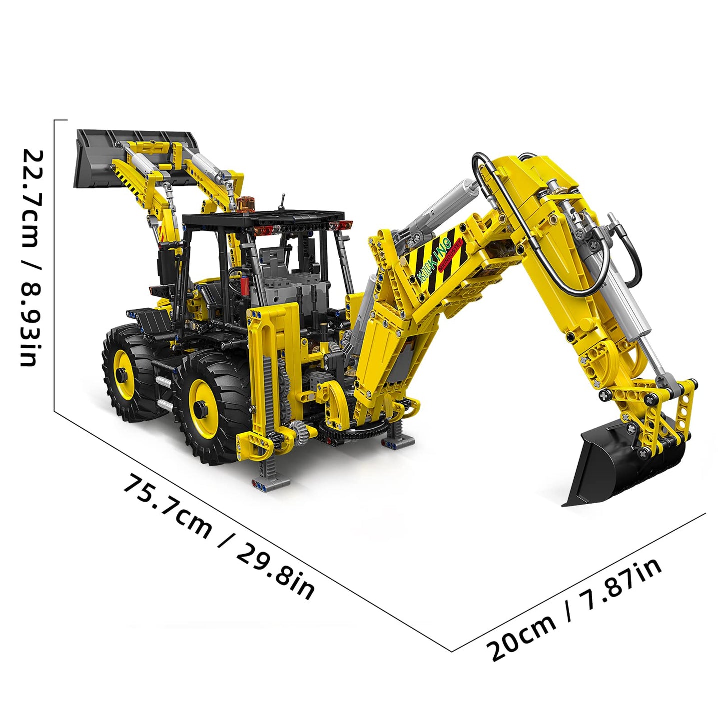 Mould King 17036 Excavator and Bulldozer 2 in 1, RC Bulldozer Building Set for Adults, APP Remote Control Truck Construction Vehicles Model with Motors, 2239 Pieces