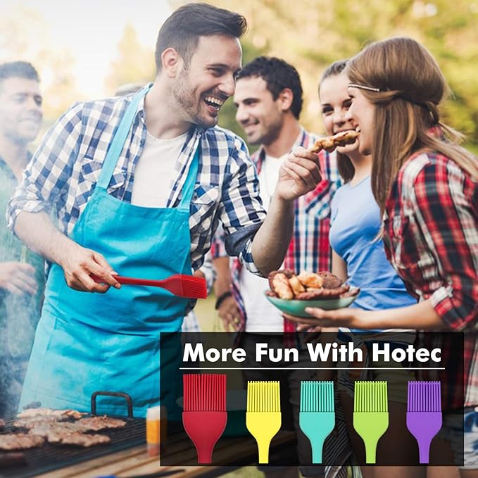 HOTEC 600℉ Heat Resistant BPA Free Silicone Marinading Meat Grill Basting