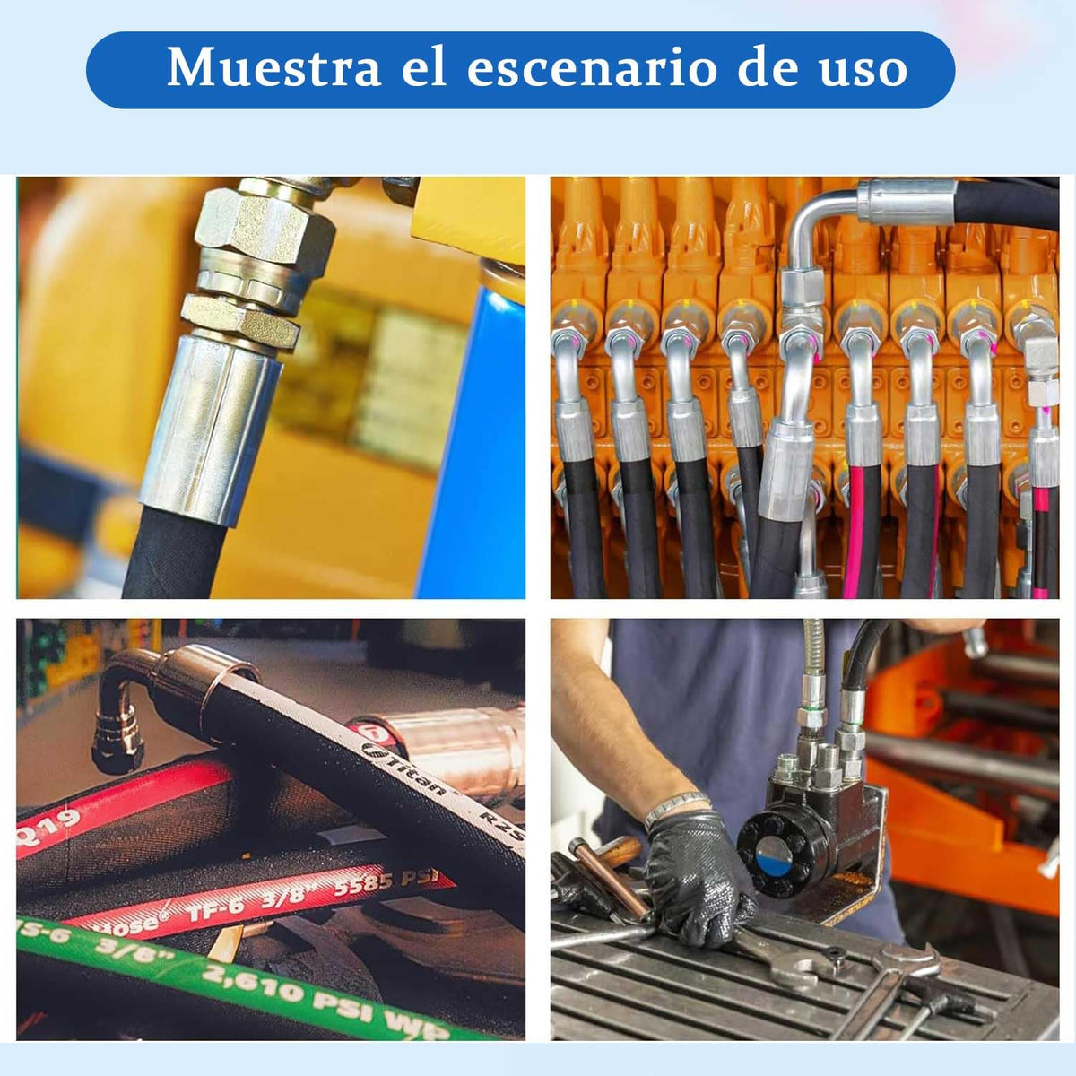 DFGGFB Hose Crimper with 8 Drill Sets,Hydraulic Manual Crimping Machine,Single and Double Braided Hose Crimper with Diameters 0.25 to 1 Inch (1000 Tons)