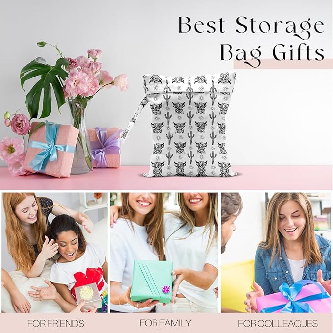 Waterproof Wet Bag for Swimsuit, Travel Beach Wet Dry Bag, Hidden Zipper
