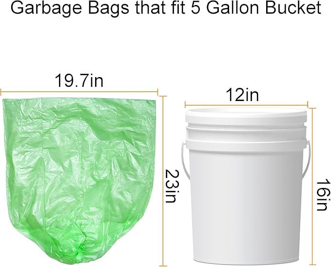 Biodegradable Trash Bags 4-6 Gallon, Extra Thick Small Trash Bag Recycling