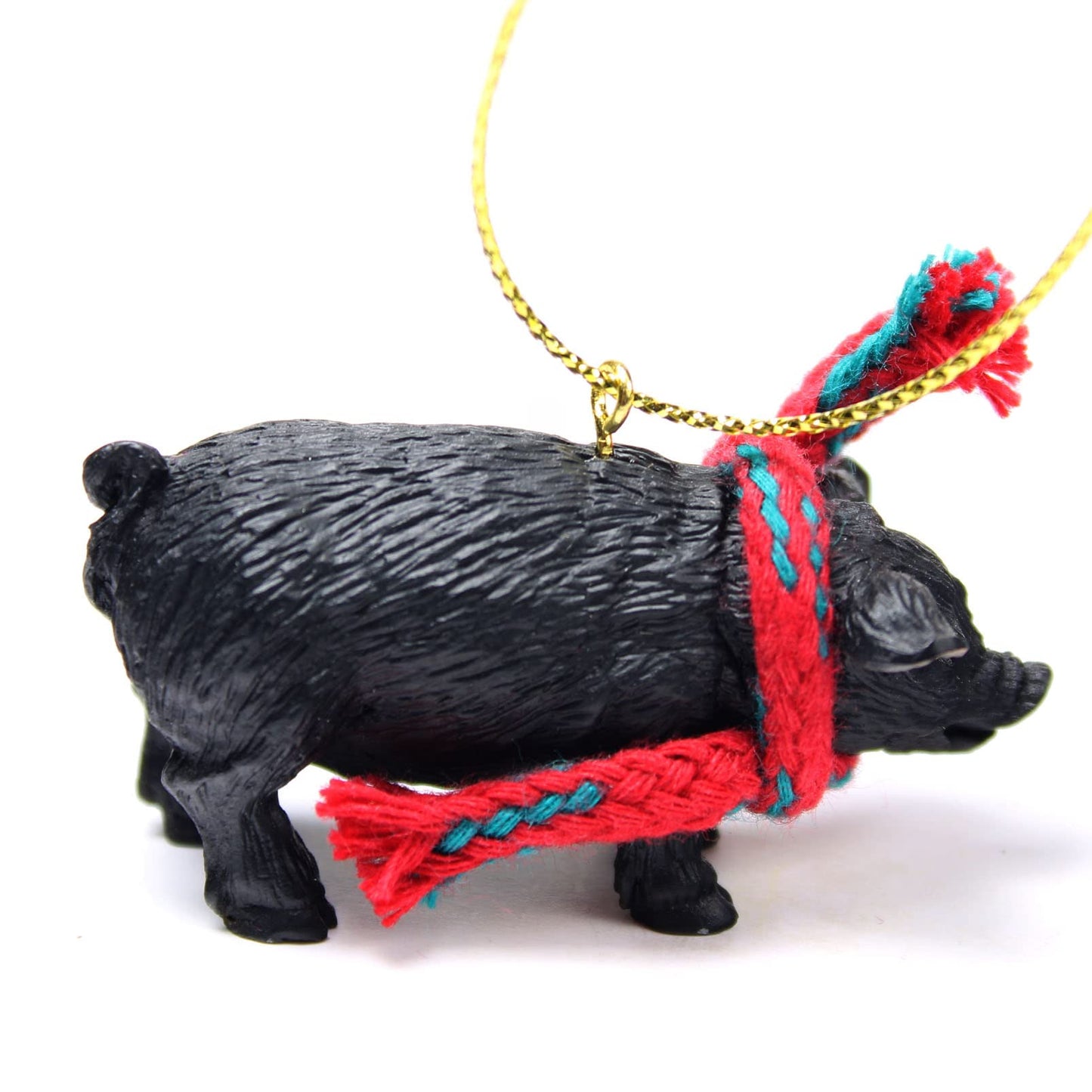Conversation Concepts Pig Tiny Miniature One Christmas Ornament Black - Delightful!