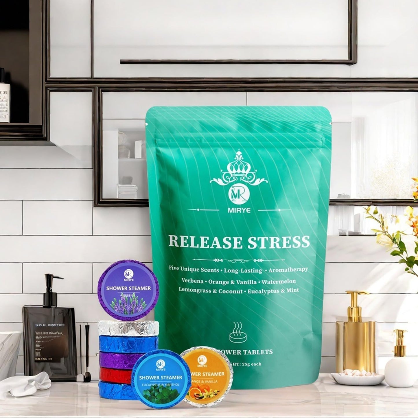 Shower Steamers Aromatherapy 20-Pack, Shower Bombs with Natural Essential Oils – Stress Relief Self Care, Birthday Gifts for Women & Men, Mother's Day Spa Gifts for Mom Wife Friends Teen Girls