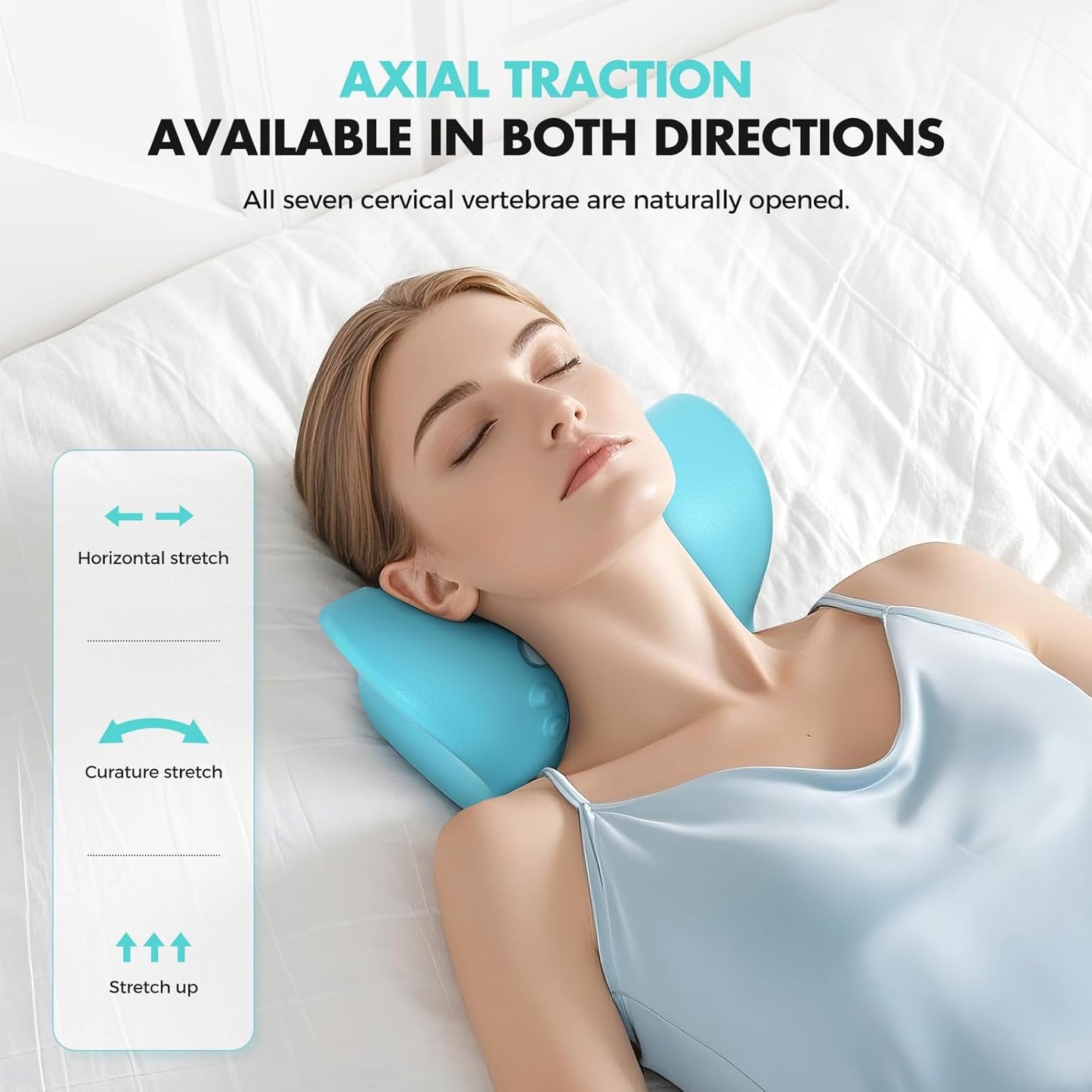 Smedz Neck Massager 2025 New Upgrade 3 in 1 Portable Massager with Heat &Comfortable Stretching–Adjustable Intensity for Neck & Shoulder Relaxation at Home, Office