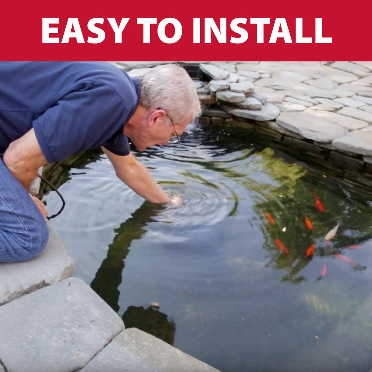 The Pond Guy MagFlo High-Efficiency Compact Pump for Small Water Gardens, Quiet Multi-Purpose System for Waterfalls, Fountains or Spitters, 2160 GPH