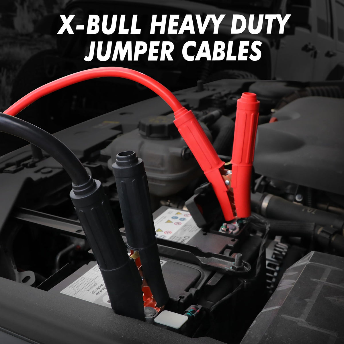 X-BULL 1 Gauge 30FT Heavy Duty Jumper Cables with Quick-Connect Plug – 1000A Booster Cables for Cars, Trucks & SUVs for 12V & 24V Cars Jumper Cables Kit with Carry Bag