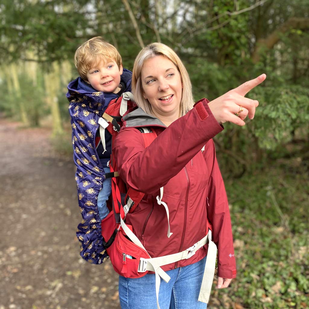 BundleBean - Babywearing All-Weather Waterproof Sling and Baby Carrier Cover (Gold Bees) - Rain Cover with Fleece Lining, Universal Fit, Fits Front & Back Carriers, Protection from Rain & Wind