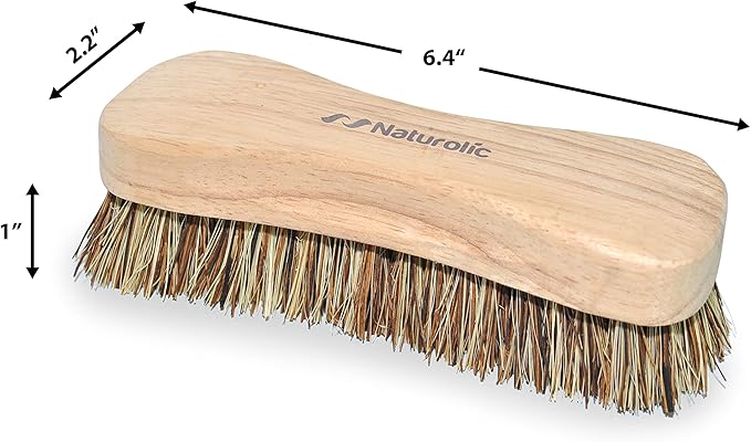 All-Natural Wooden Scrub Brush Set | Wooden Handle | Tampico and Palmyra