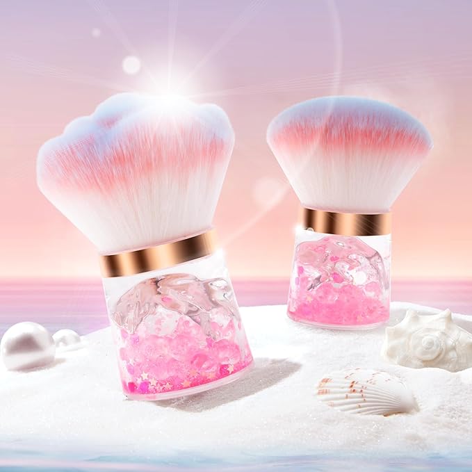 ANGNYA Nail Dust Brush, Rose Nail Art Dust Powder Remover Brush