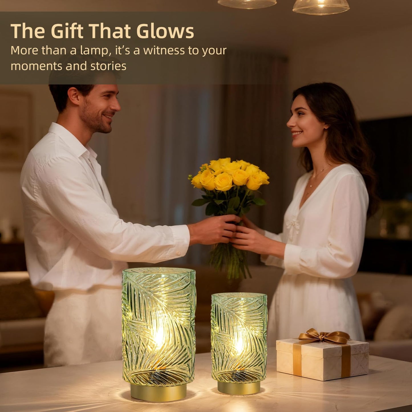 Battery Operated Table Lamp, Cordless Lamps for Home Decor, Battery Powered Nightlight with LED Bulb with Timer, Decorative Lights for Living Room Bedroom Tabletop Entryway Centerpiece Gift(Small LG)