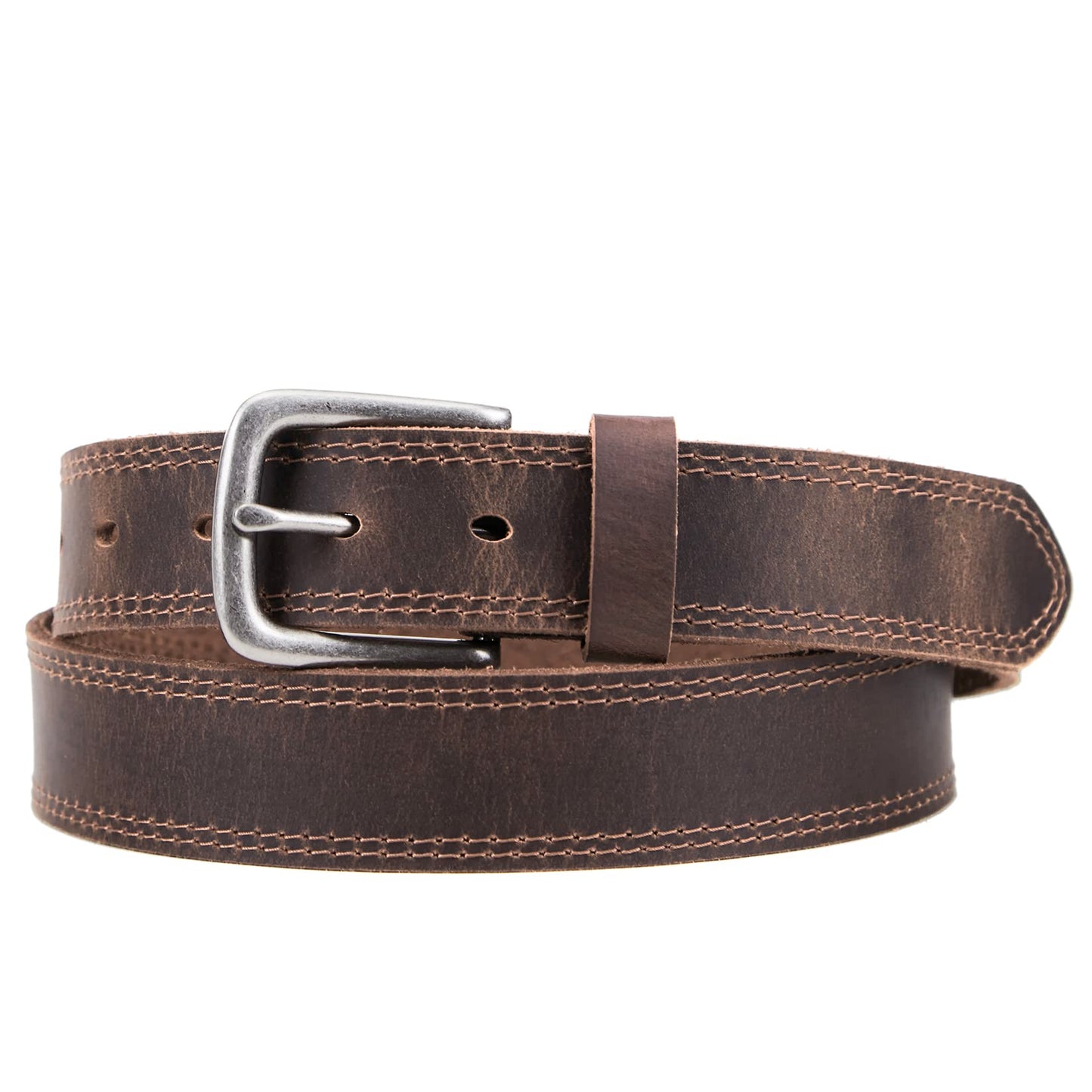 VATAN Men's Genuine Leather Casual Every Day Jeans Belts, Handmade Men Leather Belt with Gift Box, 36 (Fit Waist 34)