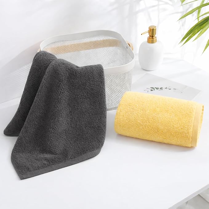 SEMAXE Hand Towels for Bathroom, 100% Cotton Towels
