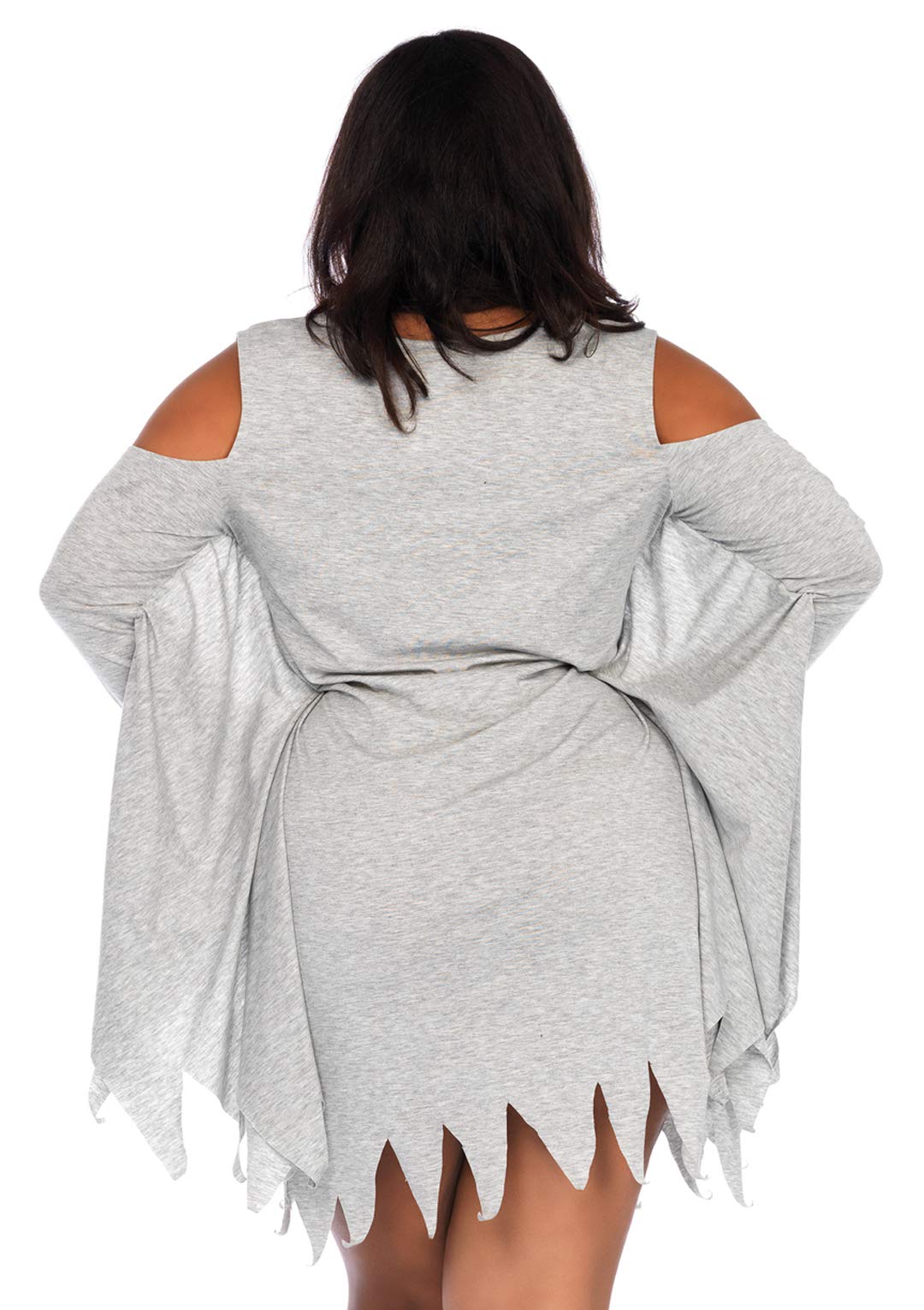 Leg Avenue Women's Casual Jersey Shirt Dress, Grey Ghost, 3X / 4X