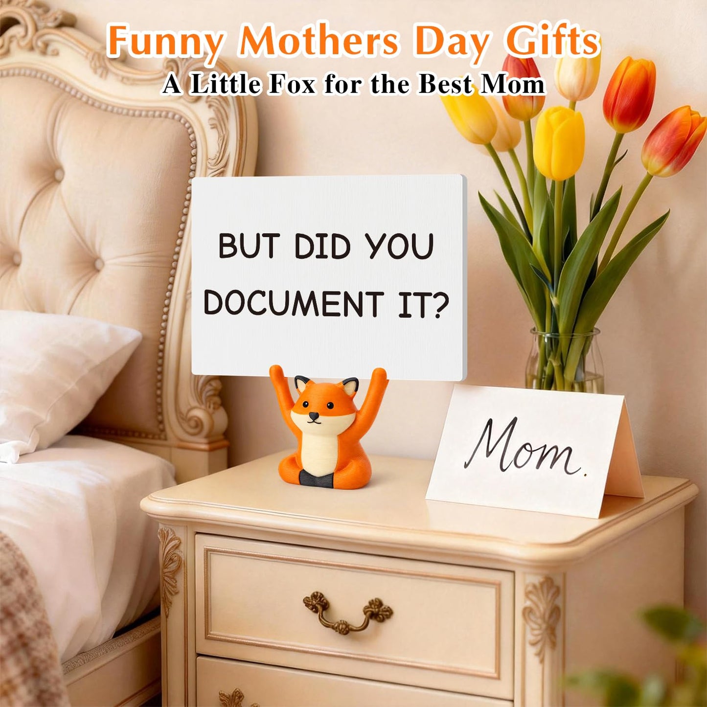 But Did You Document It Sign - Funny Gifts for Lawyer Nurse Teacher HR, Cute Fox Office Desk Accessories, Sarcastic Decor for Women Men, Coworker Leaving Boss Day Present