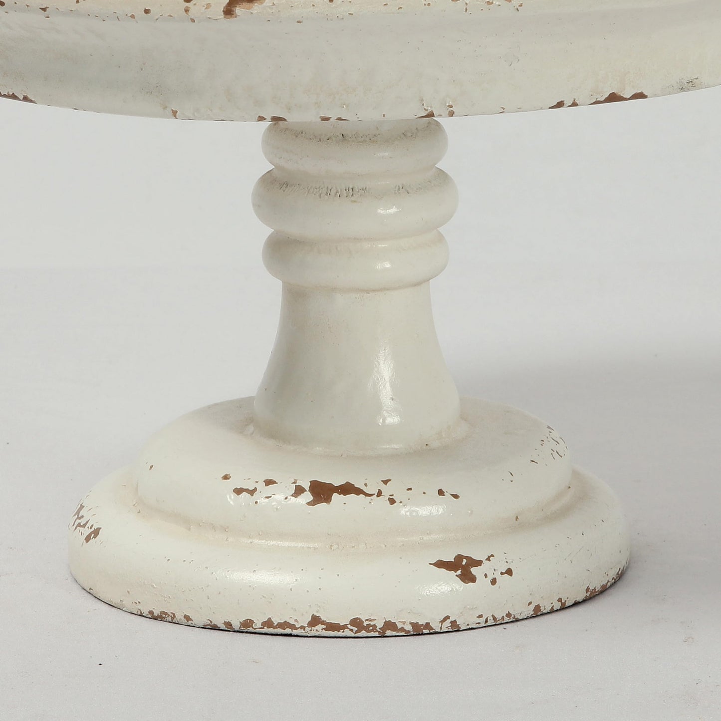 Rustic White Wood Pedestal Tray Stand for Table Decoration,Round Distressed Finished Cake Stand Dessert Table Display,Farmhouse Cake Stand Candle Holder Perfect for Weddings,Birthdays