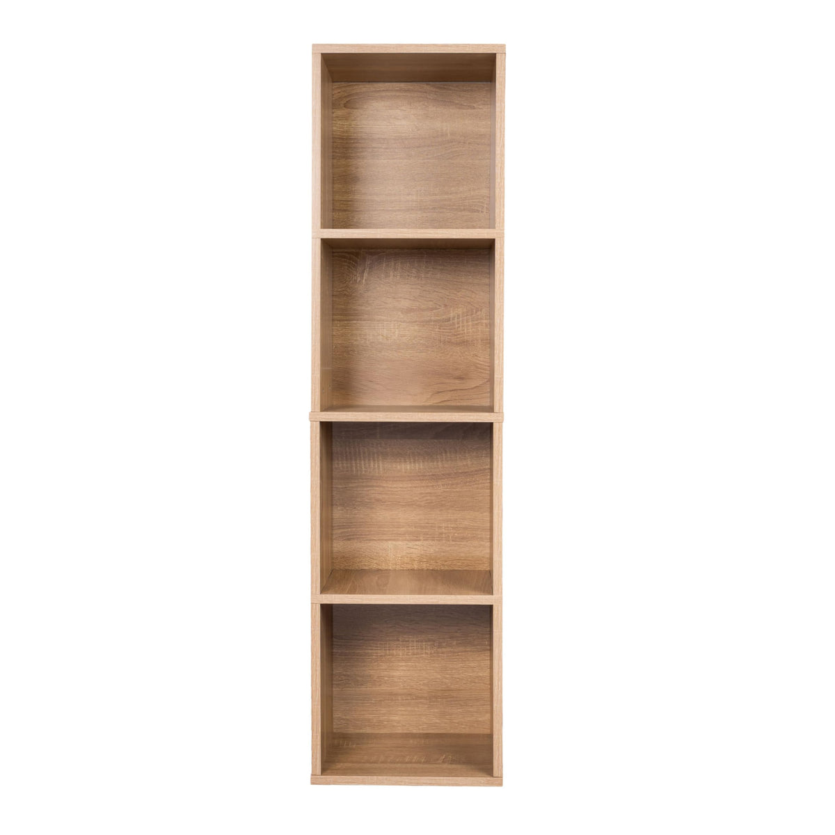 YCICI 4 Cube Storage Organizer Wooden Bookshelf, 4 Cube Shelf Bookcase, Small Bookshelf Storage Organizer, 4 Cube Storage Shelf for Bedroom, Small Bookshelf for Living Room and Office (4 Cube)