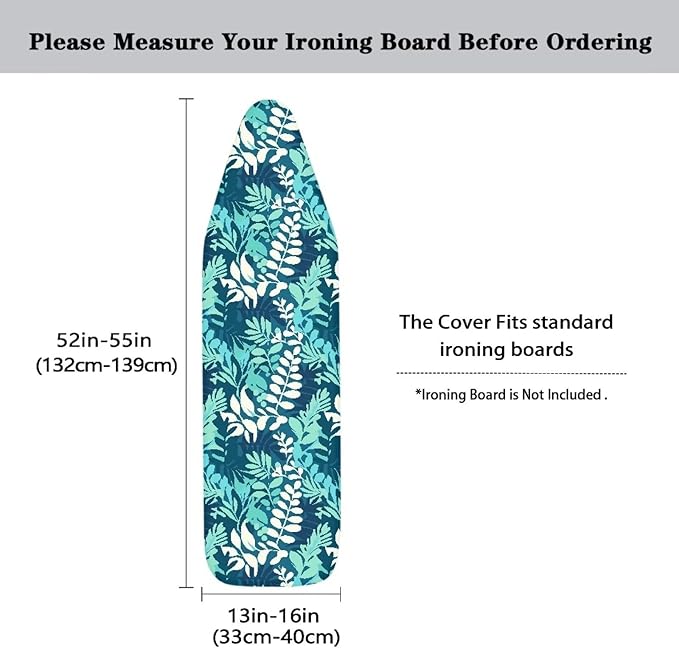 Watercolor Leaf Steam Ironing Board Cover Stain Resistant, Minimalism Leaves