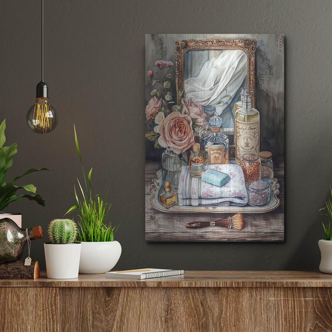 Luxe Metal Art 'Bath Salts' by Momart Metal Wall Art, 12" x 16"