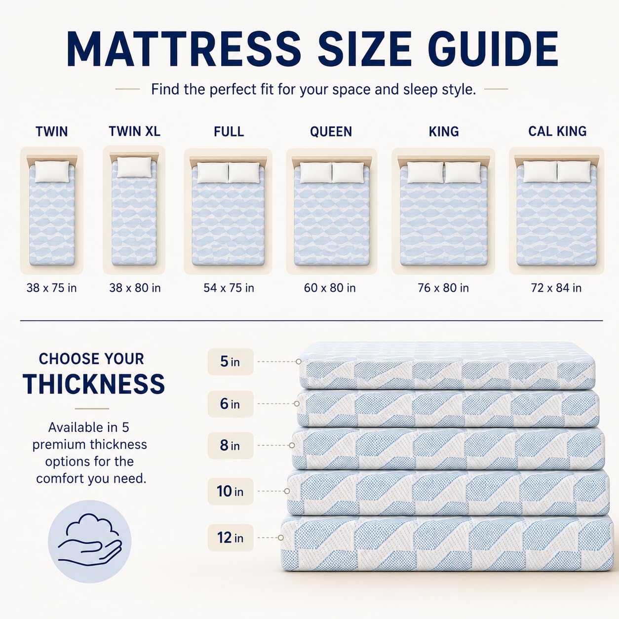6 Inch Twin Mattress, Twin Size Memory Foam Mattress in a Box, Twin Mattress 6 Inch with Cooling Gel Foam, Medium Firm Support Foam Bed for Pressure Relief, CertiPUR-US Certified, 75" L x 38" W