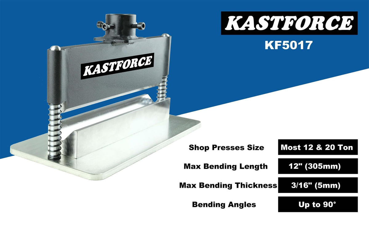 KASTFORCE KF5017 Press Brake Attachment Attach to Most Standard 12 to 20 Ton Hydraulic Shop Presses Bending Brake Metal Bending Machine HRC35