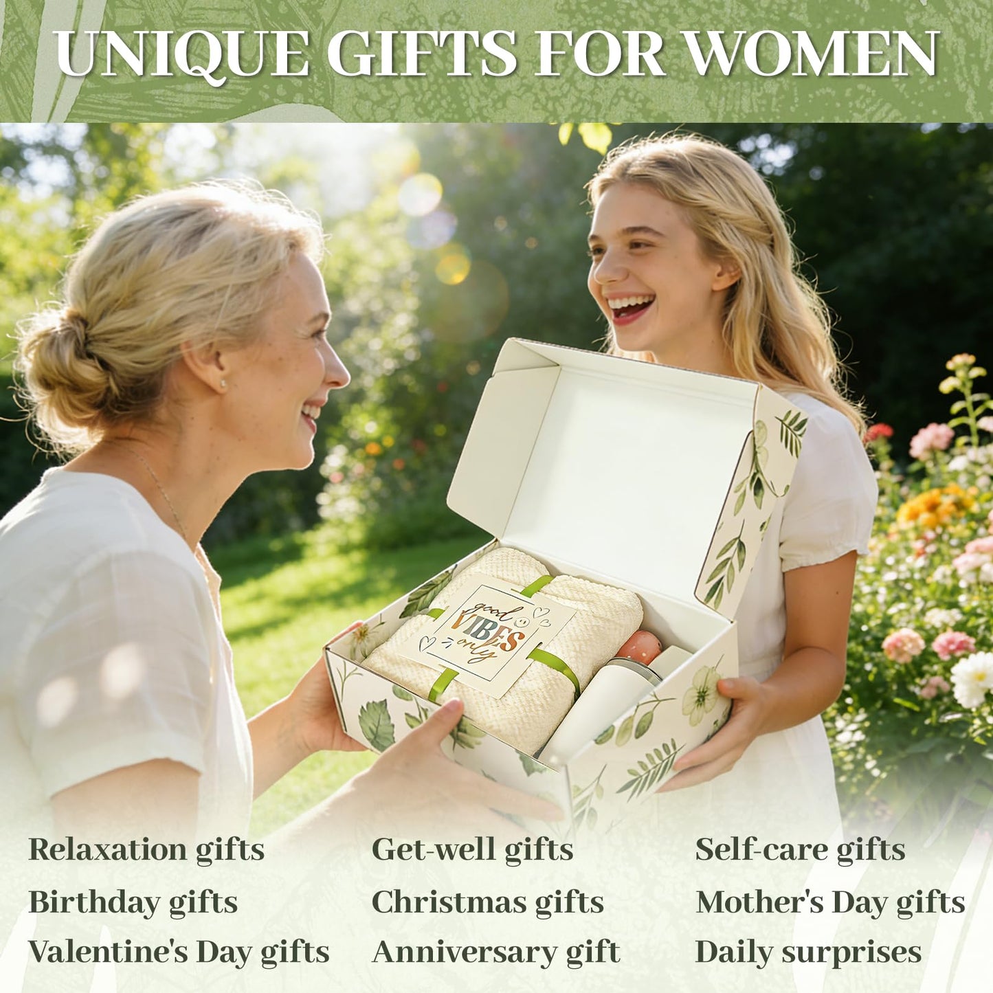 HUUOKOB Self Care Gifts Get Well Soon Baskets for Women, Thoughtful Easter Mother’s Day Birthday Premium Spa & Sympathy Basket for Mom Best Friend Sister