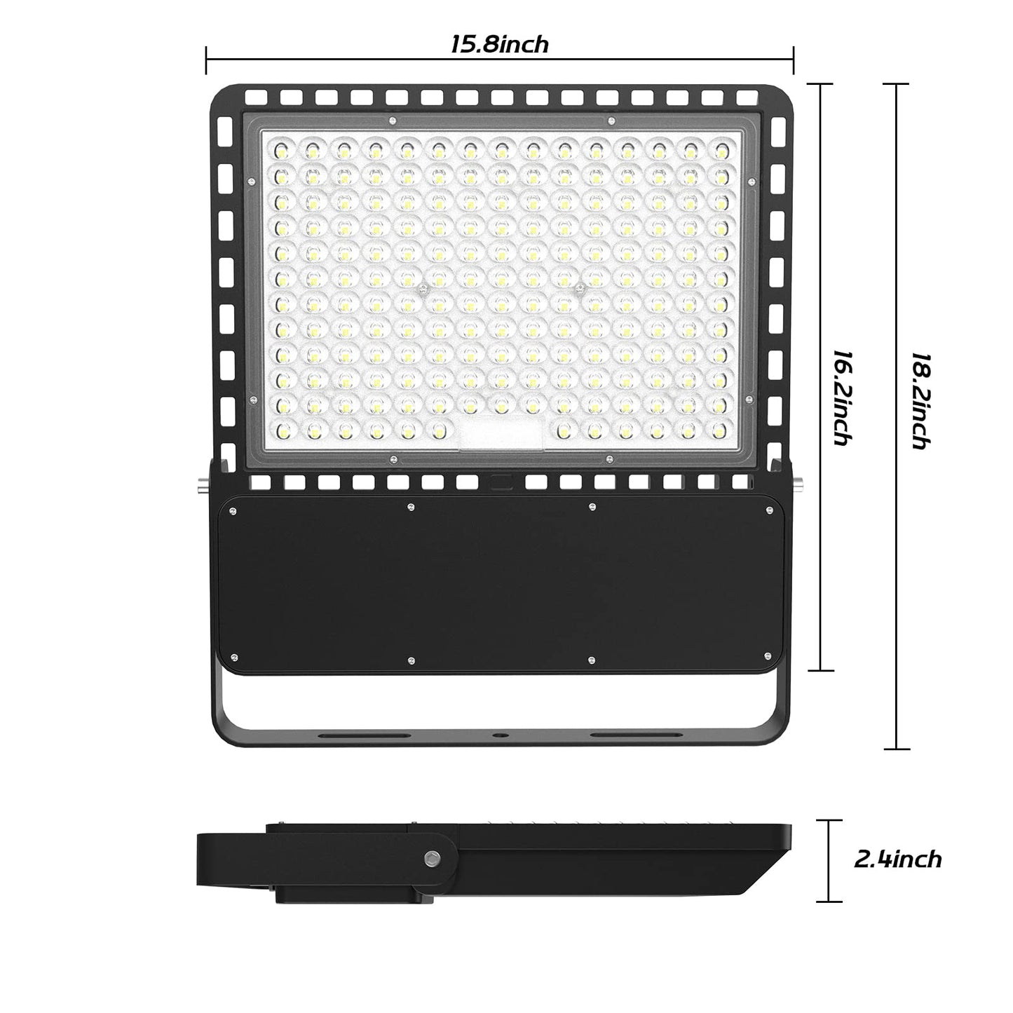 ILLSTAR 400W LED Stadium Lights,60000LM Super Bright 2500W Equivalent Flood Light Outdoor for Arena,Backyard,Parking lot,Warehouse etc, 100-277V,ETL Certification,IP66 Waterproof (2-Pack)