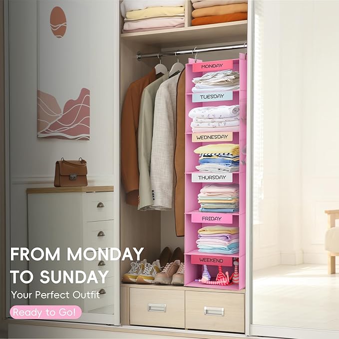 VERONLY Weekly Hanging Closet Organizer
