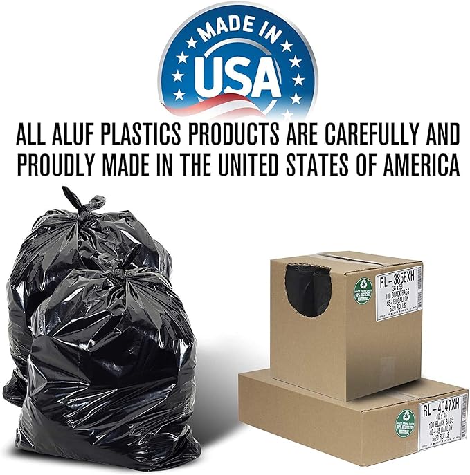 Aluf Plastics 40-45 Gallon Trash Bags 40" x 46"