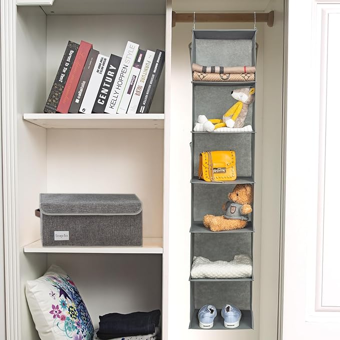 6 Shelves Hanging Closet Organizer, 2 Pack Hanging Storage