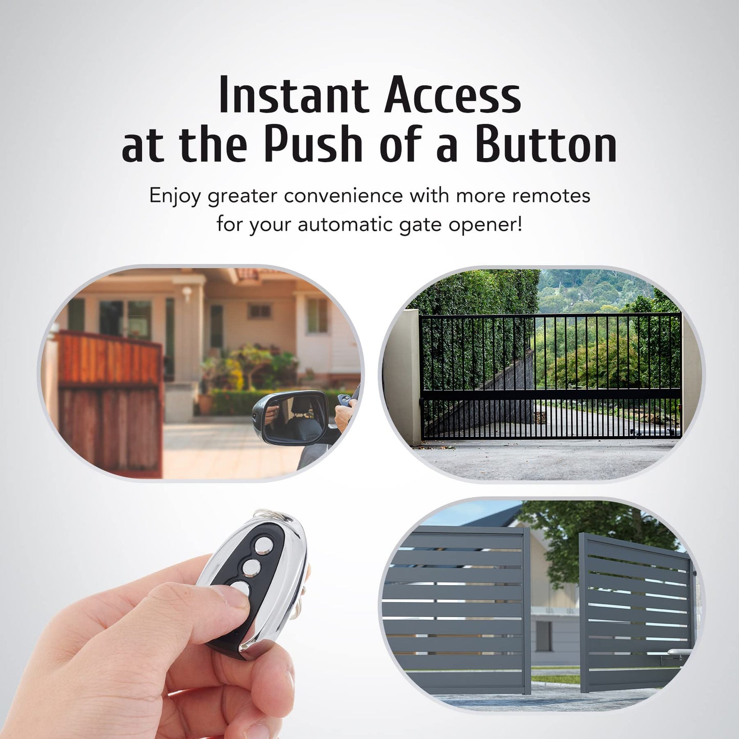 CO-Z Upgraded 3300lb Sliding Gate Opener, 550W Automatic Gate Opener with Safety Sensor for Doors up to 40ft, Chain Driven Driveway Gate Opening System, Complete Gate Opener Kit with 3 Remote Control