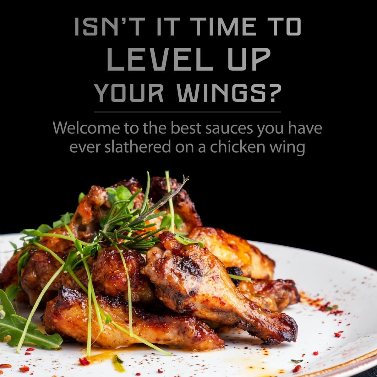 Melinda’s Craft Wing Collection - Craft Wing Sauce & Condiment Gift Set for Buffalo Wings - Black Truffle Hot Sauce, Thai Sweet Chili, Japanese BBQ, Ghost Pepper Wing Sauce & More - 12 oz, 6 Pack