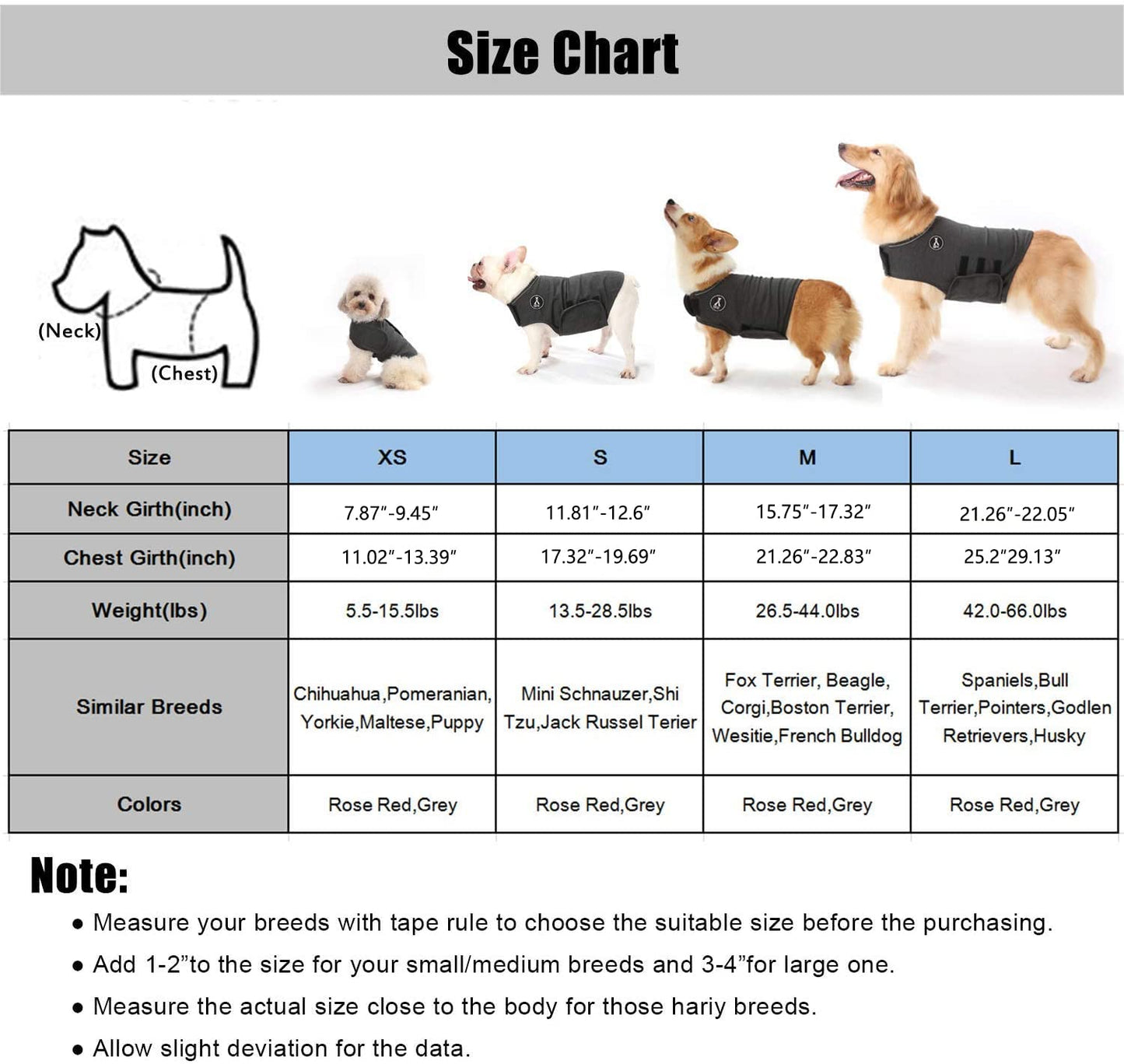 Dog Anxiety Relief Coat,Lightweight Wrap Anxiety Jacket Shirt for Anxious Pets Keep Calming Comfort (Rose red, M)