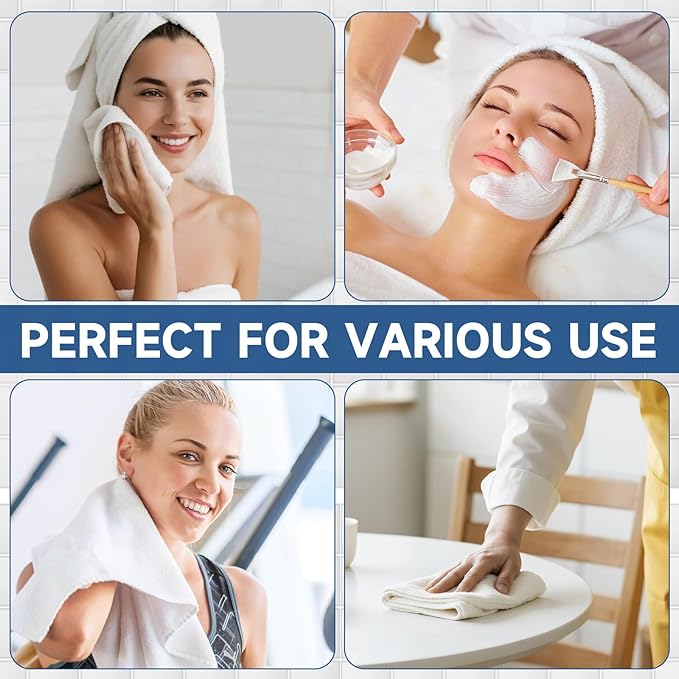 Coral Velvet Washcloths Bulk -240 Pack, Highly Absorbent and Soft White Face