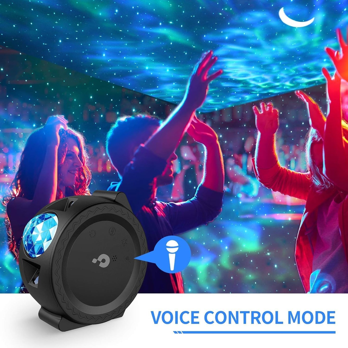 Galaxy Projector 3 in 1 Star Lights Projector with Nebula Moon Ocean, Kids Adults 3D Starlight with Smart Control Timer Voice Control, Compatible Alexa Google Assistant,for Bedroom Gifts