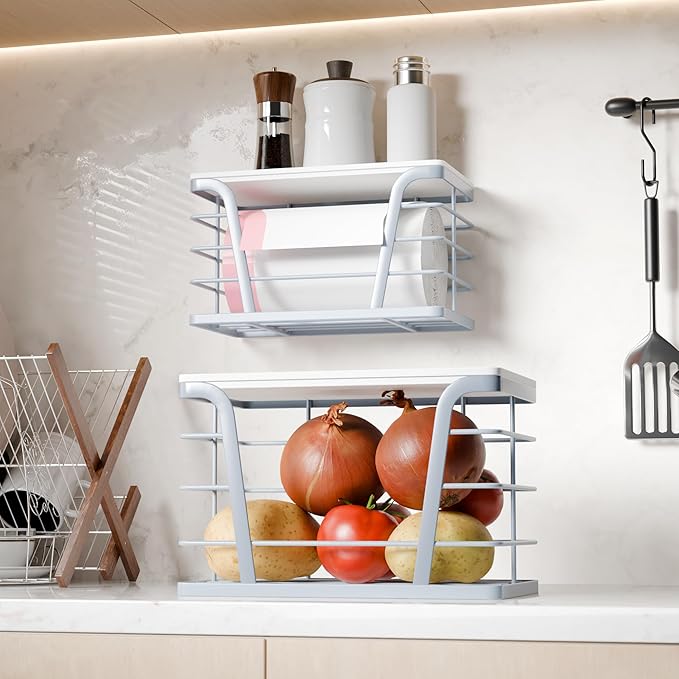 2 Pack Gray Trash Bag Organizer