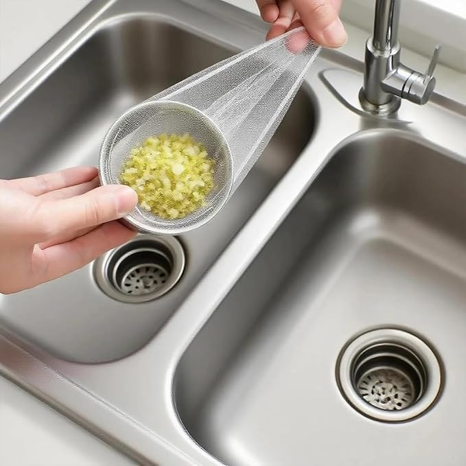 200 PCS Kitchen Disposable Mesh Sink Strainer Bags, Anti-Clogging Drain Filters