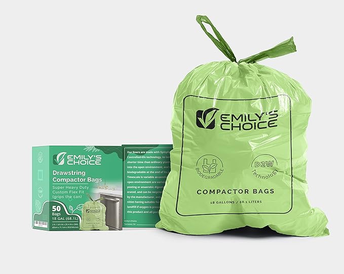 Emily's Choice Biodegradable Super Heavy Duty Trash Compactor Bags