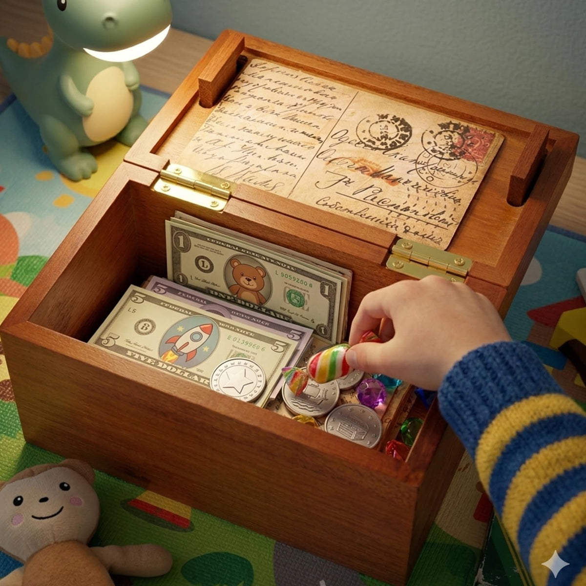 Onietoiy Big 32 Steps Wooden Secret Puzzle Box Toys Beech Wood Money Holder Handmade Storage Brain Teaser Unlocking Games Retro Compartment Thinking Toy Mysterious Birthday Gift for Kids and Adults