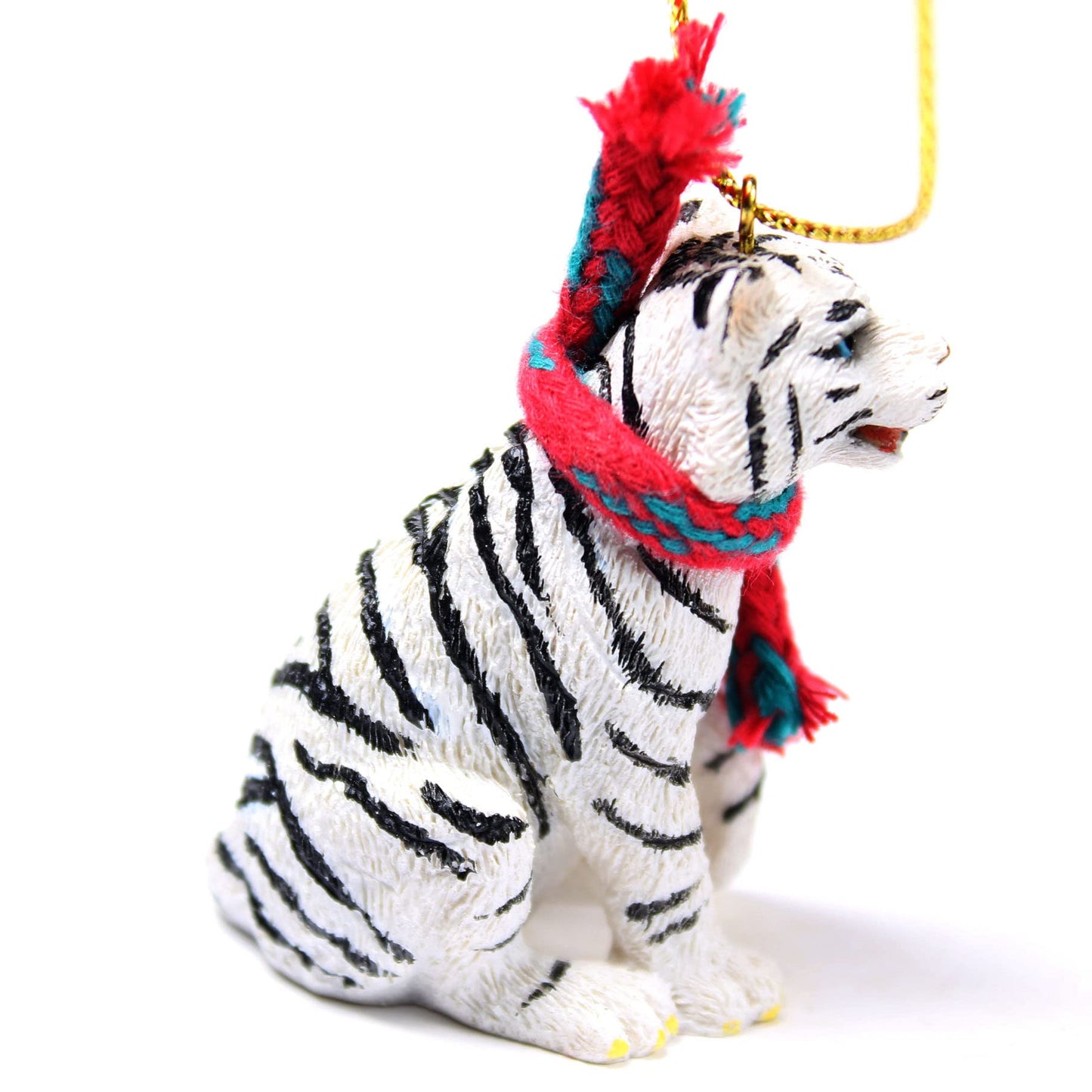 Conversation Concepts Tiger Tiny Miniature One Christmas Ornament White - Delightful!
